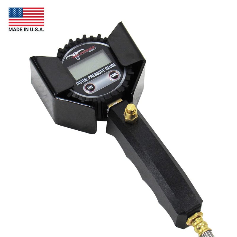 Pit Posse 461BK Air Gauge Holder Pouch Car Enclosed Trailer Garage Shop - Made in USA - Aluminum Tire Meter Air Pressure Gage Storage Hanger Organizer -5 Year Warranty (Small/Black) - Image 2
